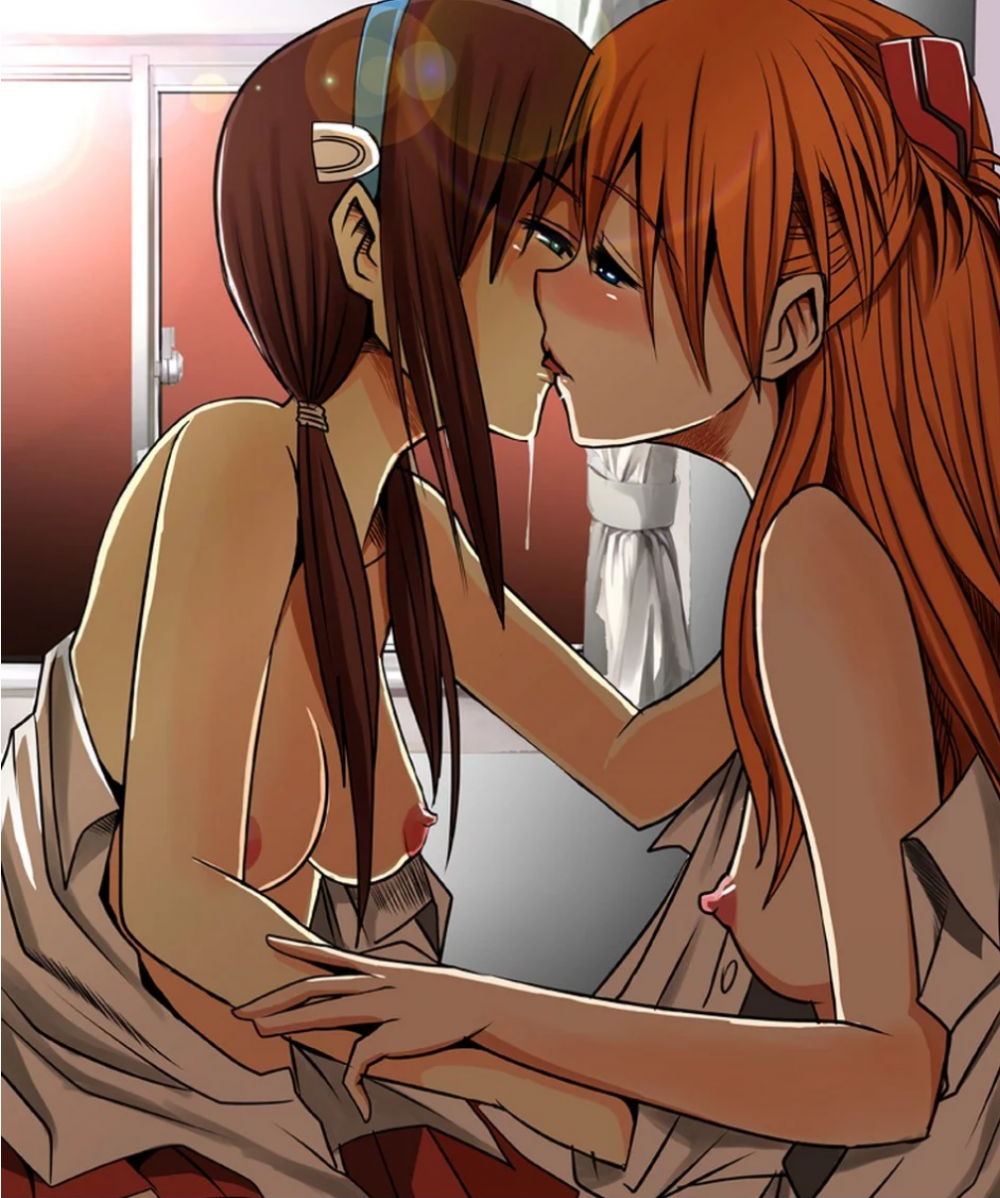 Hentai lesbian kissing фото 51