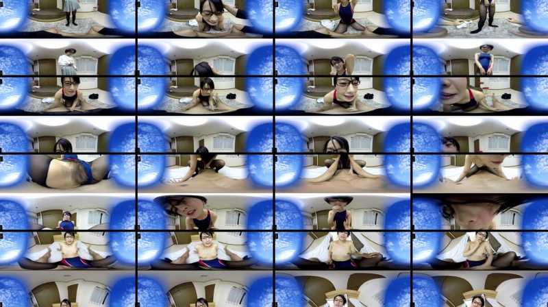 CRVR-066 【VR】向井藍 美脚×競泳水着×パンスト眼鏡VR スレンダーくびれ眼鏡美女と中出しSEX！！